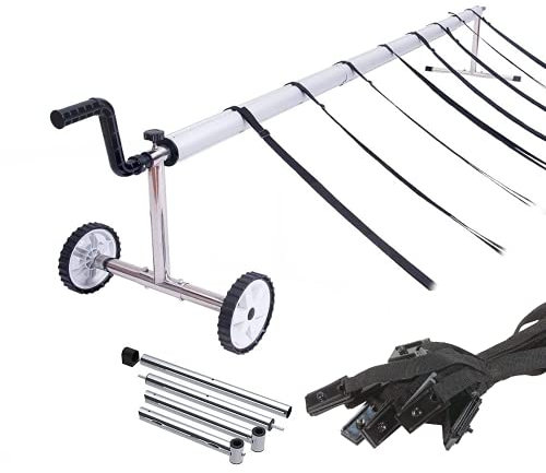 PisciHogar Enrollador Manta Térmica Thermal Lux 5.2, Cobertor o Cubierta Solar de Verano para Piscina. Ajustable de 1,0-4,1 a 5,2 m de Ancho de Manta.