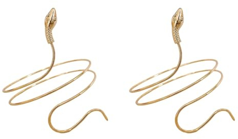 PACKOVE Braccialetto a Serpente Dorato per Donna, Bracciale da Polso Elegante per Festa e Uso Quotidiano, Regalo alla Moda