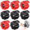 TTYSHIP® 8 Stück Hantelverschlüsse, Hantel Verschluss Schnellverschluss, Hantelklemmen für Workout, Gewichtheben, Training (Schwarz 2,5cm/Rot 3cm)