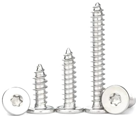 M2 M2.3 M2.6 M3 M4 M5 Tornillo autorroscante de ciruela de cabeza plana grande Tornillo de madera de cola puntiaguda Torx de acero inoxidable 100 piezas, 100 piezas, M5x18mm