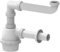 Schläfer 4395301 | Universal-Raumsparsiphon 1 1/2 - Ø 40 mm für Spülbecken - Platzsparender Siphon für Küche - Raumsparende Ablaufgarnitur. weiß