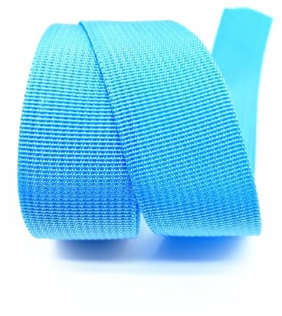 WEOKDFHA sadelgjord 38 mm kanvas band bältesväska sadelgjord nylon husdjur ryggsäck band sytillbehör (Himmelsblå)