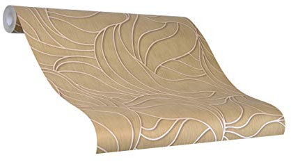 marburg Tapete Gold Grafisch Blatt Blätter Floral Pflanze Ideal für Wohnzimmer Colani Visions Made in Germany 10,05m X 0,70m 53341