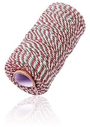 2 rocchetti di spago in cotone per pacchi da cucina, macellai, artigianato fai da te, 200 m