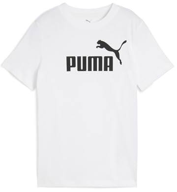 PUMA Mädchen Ess Logo Tee G T-shirt, Puma White, 116 EU