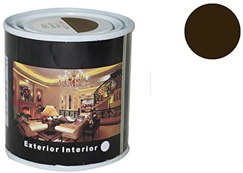 H HANSEL HOME Pintura Esmalte al Disolvente para Madera y Metal, Pintura Alquidica de Rápido Secado para Superfícies Interiores y Exteriores(Marron, 125 ML)