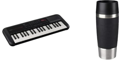 Yamaha PSS-A50 Keyboard & Emsa Travel Mug Classic | 360 ml | Thermobecher | Isolierbecher | hält 4h heiß/ 8h kalt | 100% dicht | auslaufsicher | Quick-Press-Verschluss | schwarz | 1 Stück