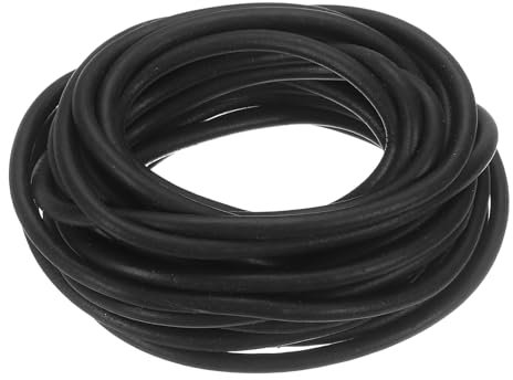 sourcing map Silicone Foam Seal Strip, 5mm(0.2) Dia 6 Meters(19.69 Ft) Long Sponge Rubber Weather Seal Strip Round Rubber Cord Solid for Machinery and Industries, Black