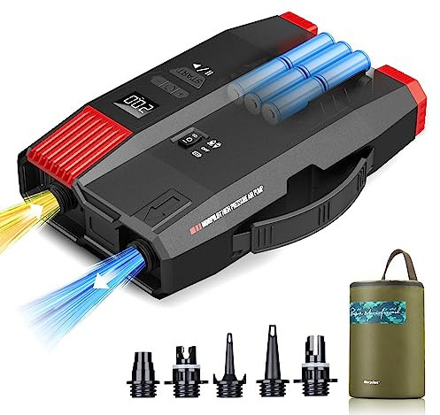 Morpilot Bomba Sup Recargable 20PSI - Inflador y Desinflador Inalámbrico con Batería Desmontable, Inflado de Doble Etapa, Auto Apagado, Preajuste Inteligente para Paddle, Carpa Inflable, Barcos
