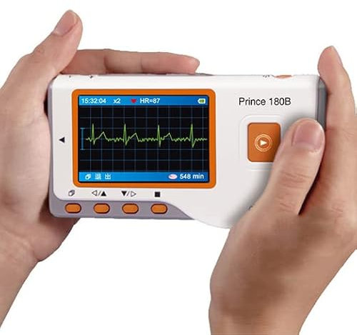 Kadxyan Portable Household Heart Ecg EKG 180B Software USB Handheld Heart Monitor Continuous Measuring Color Screen Can Be Captured and Saved for Later Analysis By a Doctor