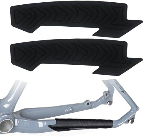 Qaziuy Fahrrad Kettenstrebenschutz 2 Stück Fahrrad Kettenschutz Silikon Aufkleber MTB Rahmen Kettenstrebenschutz Schwarz Kettenschutz für Rennräder Mountainbike Kinderfahrrad