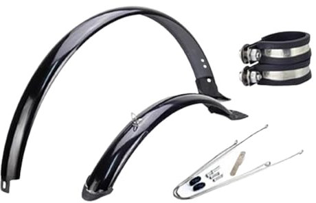 Oshhni Mountain Bike Mudguards Mud Guard for 24 inch Tires Road s Fenders Wheel Fenders, Brace w Clamp