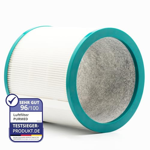 Purmed Replacement Filter White - Quiet & Powerful | Air Purifier Against House Dust, Mites, Fine Dust | Odour Neutraliser | Air Filter Cat Litter Tray | Air Purifier Allergy Sufferers | Odour Remover