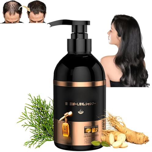 Bai Hei Ke Shampoo, Anti-Hair Loss Shampoo, Ginger Plant Extract Anti-Hair Loss Hair Shampoo, Multi-Purpose Volumizing Hair Shampoo, for All Hair Types (500ml)