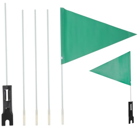 GANAZONO Bandera De Seguridad Para Bicicletas Con Logotipo De Bicicleta Flexible Bandera De Alta Visibilidad Marcadores Triangulares