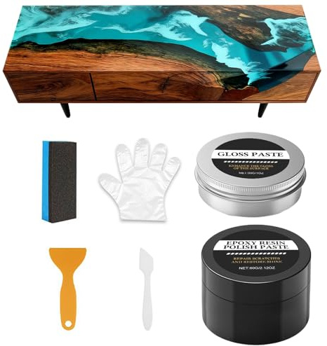 Harz pulido de pasta, pasta cremosa para acabado, acrílico para eliminar arañazos | Reparación de superficies brillantes para joyas, decoración modelo, proyecto de arte de mesa de bricolaje, est