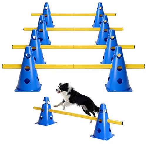 Trukafie Cavaletti Lot de 6 accessoires d'agilité pour chien, obstacles, obstacles, loisirs, saut
