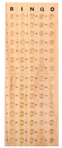 Didiseaon Plateau de Bingo Bois pour Groupes Nombreux Accessoires Montessori Organisateur de Balle et Tableau de Comptage Mathématique pour Jeux Familiaux et Éducation Enfantine
