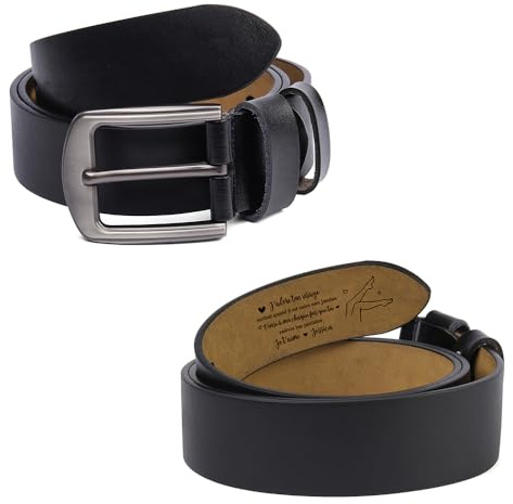 ALBERTBAND Ceinture en Cuir Personnalisé avec Prénoms Meilleur Papa du Monde Cadeau pour Homme Petit Ami Mari Papa Lui Cadeau Fete Des Peres (Style 6)