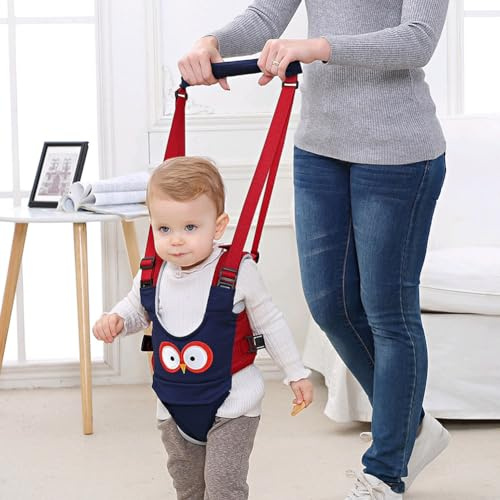 Generic Cinturón para Caminar para bebé Cómodo Ayuda para Bebés Pequeños Arnés de Seguridad para Aprender a Caminar Libre Espalda de los Recomendado para Niños de 7 a 24 Meses Algodón Azul
