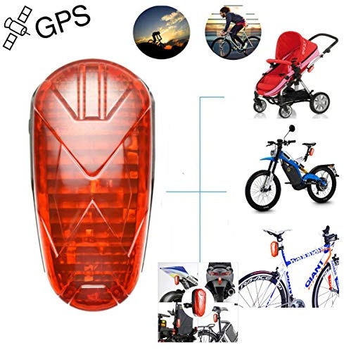 Zeerkeer Anti Theft Real-time Positioning Bicycle LED Taillight GPS Tracker IP65 Waterproof Move Alarm SOS Warning Light Hidden GPS Locator for Bicycle/Motorbike/Baby Carriage