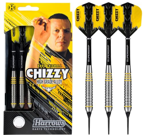 Harrows Soft Darts Dave Chisnall Chizzy Brass Tungsten Look Softtip Dart Softdart (18 Gr)