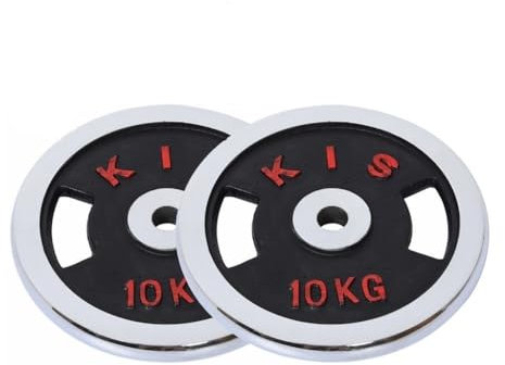 Plates Barbell Standard 1-tums Grip Viktskivor, Set 2, Män Fitness skivstång hantel Elektrolytisk Sheet 2,5 kg, 5 kg, 7,5 kg, 10 kg, 15 kg (Size : 10kg*2)