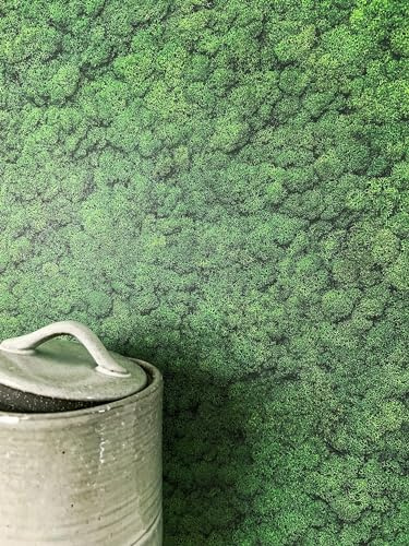 NEWROOM Tapet Grön Vliestapet Mossoptik - Natur 3D Relief Mossa Växter för Vardagsrum Sovrum