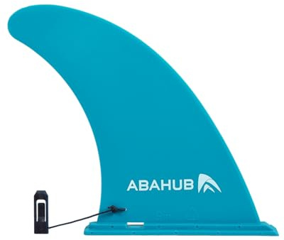 Abahub Quilla Paddle Surf Aleta Sup Universal 9 Pulgadas Aleta Central Desmontable Aleta de Repuesto Sup Reforzada con Fibra de Vidrio Accesorios de Sup Pelables para Tabla de Surf, Longboard