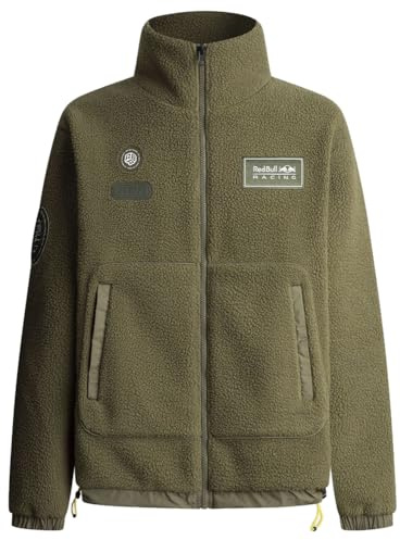 Red Bull Racing X Pepe jeans herr EXPLORER FLEECE tröja, grön (MILITÄR GRÖN), S, Grön (militärgrön), S