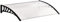 Outsunny Auvent de Porte d'entrée Toit Marquise en Polycarbonate Protection Contre Pluie Neige UV, Marquise de Porte et fenêtres 90 x 122 cm, Transparente