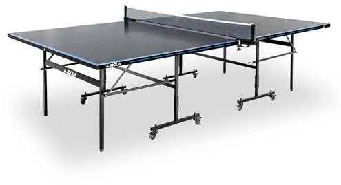 JOOLA Tischtennisplatte Outdoor J100A - Profi Tischtennistisch 4 MM Aluminium Wetterfest Klappbar, anthrazit/blau, 274 x 152,5 x 76 cm