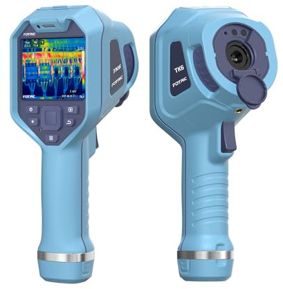 FOTRIC Cámara de imagen térmica TK6, resolución IR de 384 x 288, FOV de 25° x 19°, cámara térmica de enfoque manual con cámara visual de 5 MP para construcción, inspecciones eléctricas, --15.6 °C a