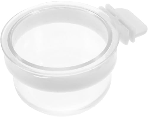 TOYANDONA Distributore di Cibo per Pappagalli in Plastica Trasparente, Ciotola Smontabile da Appendere per Gabbie di Uccelli, Mangiatoia Resistente e Facile da Pulire per Riutilizzabile