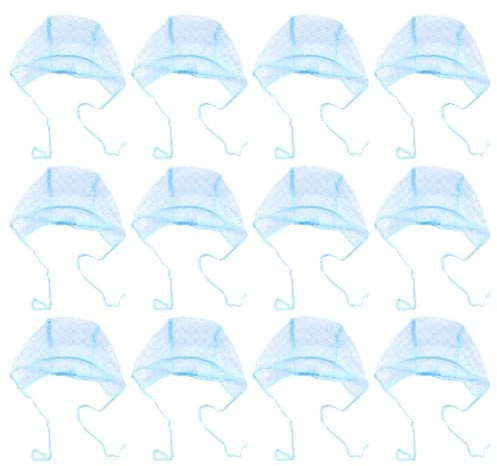 HEALEEP Cuffia Monouso per Mèches e Colorazione Chioma Protettiva, 12 Pezzi, Taglia Unica Adatta a Saloni e Parrucchieri, Pellicola Plastica Fori per Colpi di Sole Professionali