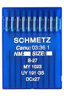Industrial Sewing Machine Needles, Overlock B-27 81X1 DCX27, Pack of 10, 65-110 (80/12)