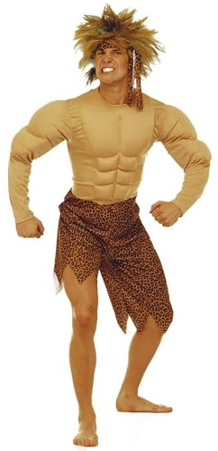 W WIDMANN MILANO Party Fashion - Costume homme de la jungle, homme de l'âge de pierre, néandertalien, déguisements de carnaval