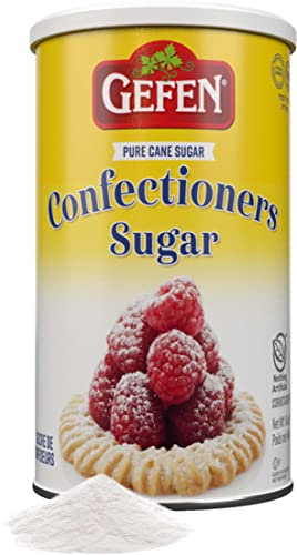 Gefen Confectioners Icing Sugar, 454g Resealable Container, 10x Powdered Sugar, Premium Confection Sugar, No Cornstarch