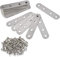 BUYGOO Riparazione Piastra Staffa Dritta 20PZ + 90 Viti, BUYGOO Staffe Angolari Piatte Staffe Angolo Piatte Staffe Fissaggio Angolo Staffa Angolare Staffa Piastre di Giunzione, Supporto Mensola Staffa