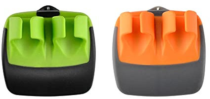 Eplucheur de LÉGumes À Main, Manche en Caoutchouc - ÉPlucheur À LÉGumes Rasoir en - ÉConome À LÉGumes en Inox - Convient À Tous Les Fruits/LÉGumes Durs - Orange, Vert