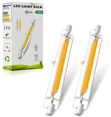 ZJZG R7S LED 118mm Dimmbar, 20W R7S LED Ersatz für 200W Halogenstab 118mm, R7S LED COB Glühbirne Warmweiß 3000K 2000LM,LED Stab 360° Strahlbeleuchtung, 2er-Pack