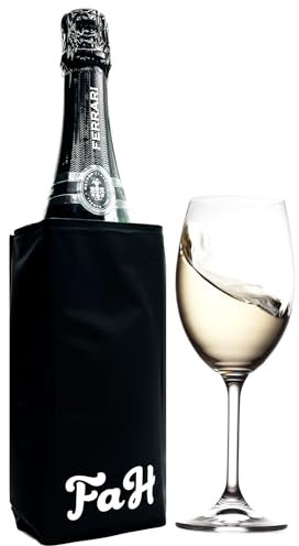 FAH - Refrigeratore per Bottiglie di Vino e Spumante in Gel, 37x17,5 cm, Raffredda e Mantiene la Temperatura di Bottiglie di Vino, Champagne e Birra, Ideale per Cene, Picnic e Gite, Idrorepellente
