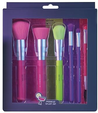 Beter - Set de Brochas de maquillaje Yummy Collection, 6 brochas para rostro y ojos, Set pinceles maquillaje, Para polvos, base, colorete, corrector y sombras, Set Make up Brush, Ideal para regalo
