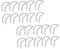 GLEAVI 20pcs Metal Single Hook Peg Hook Single Pegboard Hook Display Rack Hook Single Display Shelf Hook Perforated Wall Hook Silver Stainless Steel