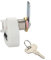 Lucchetto digitale in lega di zinco per cassette postali e cassetti, sistema a combinazione a 3 gruppi con chiave per un facile accesso (25 mm bianco)