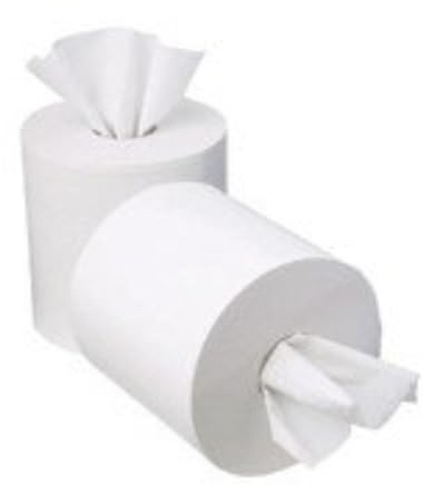 2Work 1-Ply Mini Centrefeed Roll 120M 70mm Core White (Pack of 12) KF03784