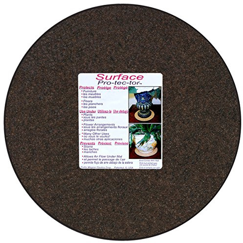 CWP MA-1400 Synthetic Fabric Plant Mat, 14-Inch, Charcoal/Walnut Brown (Packaging label may vary)