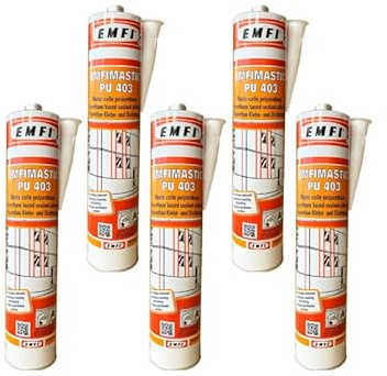 Polyurethan-Klebstoff EMFI PU 40 FC - schwarz 300ml x5 x5