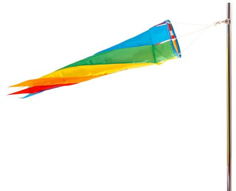PHENO Flags Manche à air Arc-en-Ciel, 95 cm - décoration de Jardin extérieure colorée - Drapeau à Vent pour mât de Drapeau, carillons à Vent et Manches à air