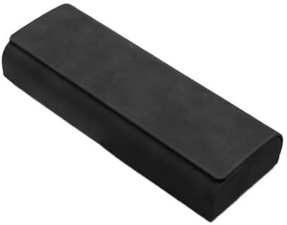 Etui Lunettes Étui à lunettes à coque rigide for hommes et femmes, étui à lunettes en cuir PU Portable Anti-extrusion, boîte de rangement for lunettes de soleil, pochette pliante for lunettes(Black)